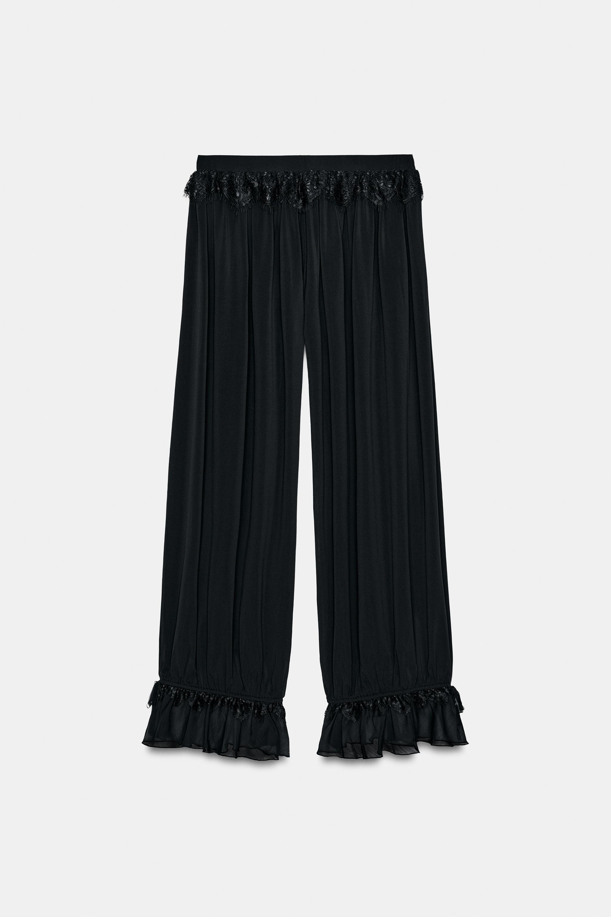 PANTALON BOUFFANT EN DENTELLE